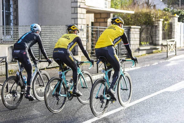 Grupo de ciclistas - París-Niza 2018 — Foto de Stock