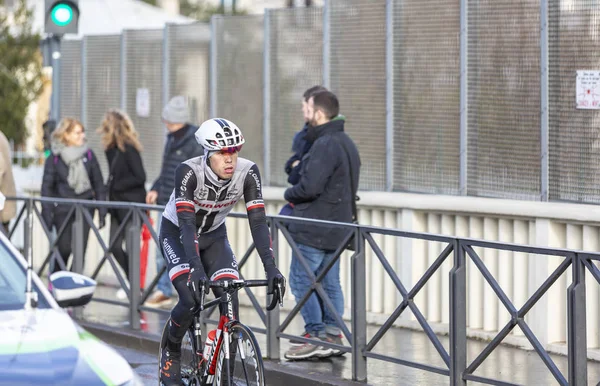 Il ciclista Phil Bauhaus - Parigi-Nizza 2018 — Foto Stock