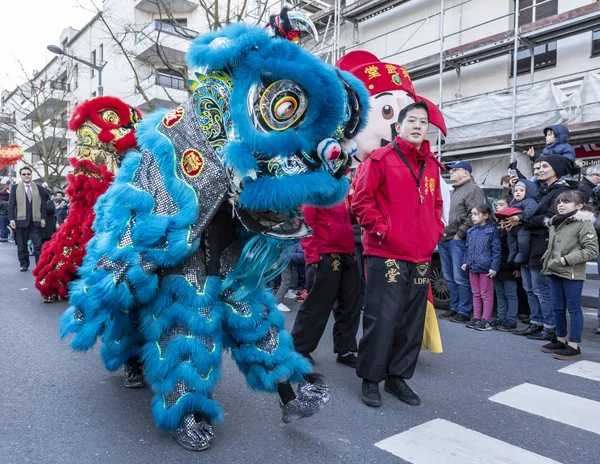 Desfile de Año Nuevo Chino - El Año del Perro 2018 — Foto de Stock