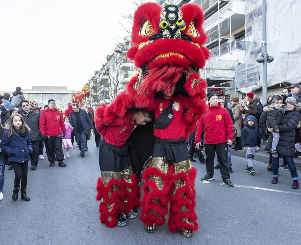 Kinesisk nytårsparade - Hundens år 2018 - Stock-foto