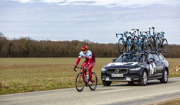 Bisikletçi Marco Haller - Paris-Nice 2018 — Stok fotoğraf