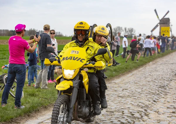 A bicicleta amarela de Mavic - Paris-Roubaix 2018 — Fotografia de Stock