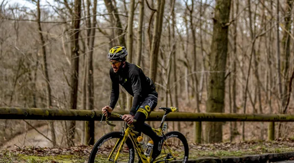 De fietser Jonathan Hivert - Parijs-Nice 2017 — Stockfoto