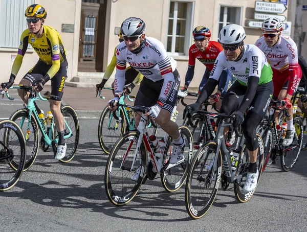 Three Cyclists - Paris-Nice 2019 — Stock Photo, Image