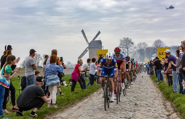 Peloton - Paříž Roubaix 2018 — Stock fotografie