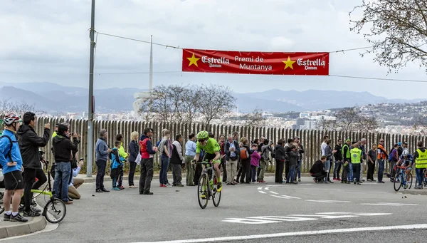 Cyklista Rigoberto uran-Volta Ciclista a Catalunya 2016 — Stock fotografie