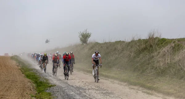 Het peloton-Parijs-Roubaix 2019 — Stockfoto