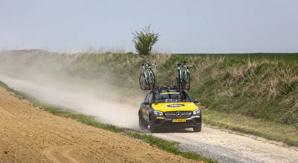 Auto týmu Jumbo-Visma-Paříž-Roubaix 2019 — Stock fotografie