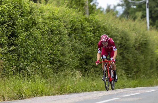 சைக்கிள் ஓட்டுநர் மொரிட்ஸ் Lammertink - criterium du Dauphine 2017 — ஸ்டாக் புகைப்படம்