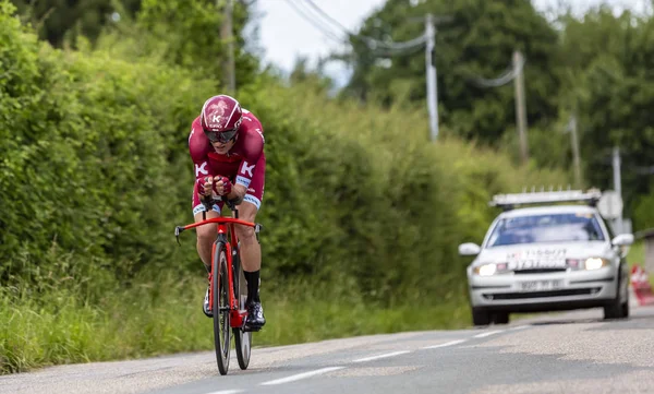 Bisikletçi Sven Erik Bystrom - Criterium du Dauphine 2017 — Stok fotoğraf