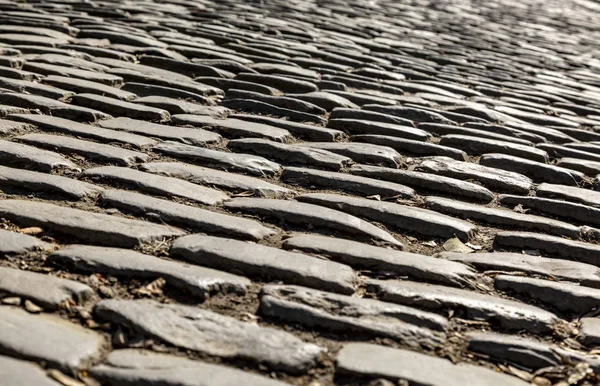 Detalle Famosa Carretera Empedrada Muur Van Geraardsbergen Situada Bélgica Esta —  Fotos de Stock