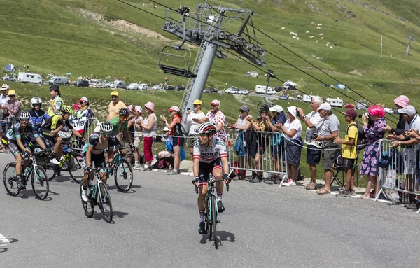 Ομάδα ποδηλατών σε Col du Tourmalet-Tour de France 2018 — Φωτογραφία Αρχείου