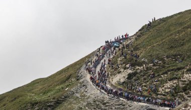 The Peloton on Col du Tourmalet - Tour de France 2019 clipart