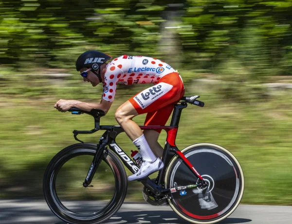 Rowerzysta Tim Wellens-Tour de France 2019 — Zdjęcie stockowe