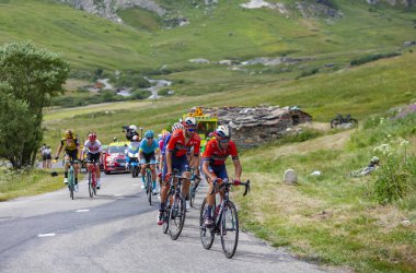 Bisikletçi Vincenzo Nibali Üzerinde Col de Iseran - Tour de France 20
