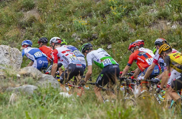 Peloton na Col de Iseran-Tour de France 2019 — Zdjęcie stockowe
