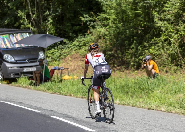 Den kvinnliga cyklisten Karol-Ann Canuel-La Course av Le Tour de fr — Stockfoto