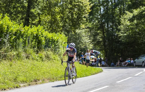 A nő kerékpáros Ruth Winder-La tanfolyam a Le Tour de France — Stock Fotó