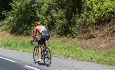 The Female Cyclist Jeanne Korevaar - La Course by Le Tour de Fra clipart