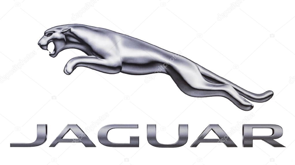 Paris - August 21, 2019: Jaguar logo is seen on a white background in Paris.