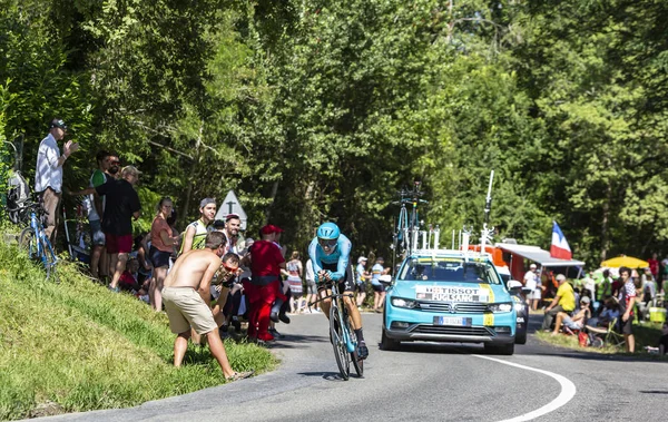 Bisikletçi Jakob Fuglsang - Fransa Bisiklet Turu 2019 — Stok fotoğraf