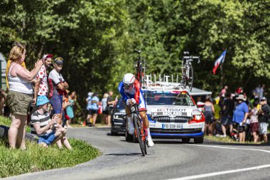 Bosdarros, Fransa - 19 Temmuz 2019: Le Tour de France 2019'un 13..