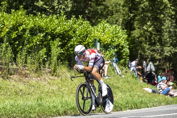 Bosdarros France July 2019 Βέλγος Ποδηλάτης Jasper Stuyven Της Team — Φωτογραφία Αρχείου