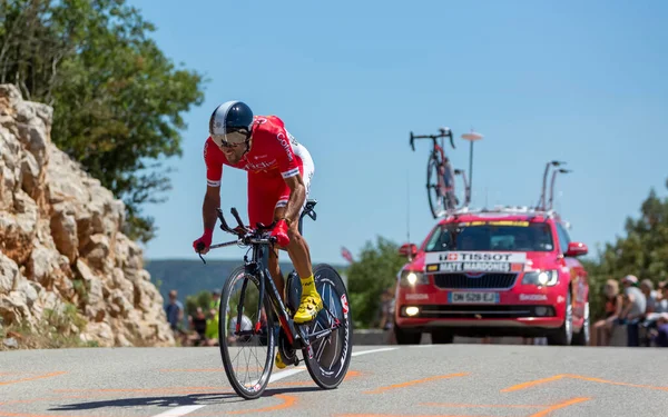 Col Serre Tourre France July 2016 Ισπανός Ποδηλάτης Luis Angel — Φωτογραφία Αρχείου