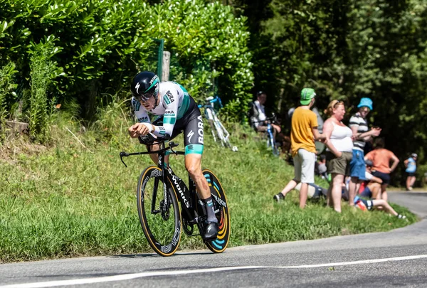 Bosdarros Fransa Temmuz 2019 Bora Hansgrohe Takımı Nın Avusturyalı Bisikletçisi — Stok fotoğraf