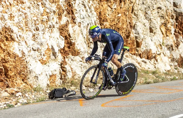 Col Serre Tourre França Julho 2016 Ciclista Espanhol Alejandro Valverde — Fotografia de Stock