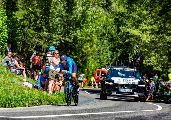 Bosdarros France July 2019 Costa Rican Cyclist Andrey Amador Team — Stock Photo, Image