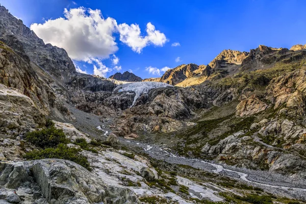 Summer 2019 Image Southern Part Galcier Blanc 2542M Located Ecrins — Stock Photo, Image