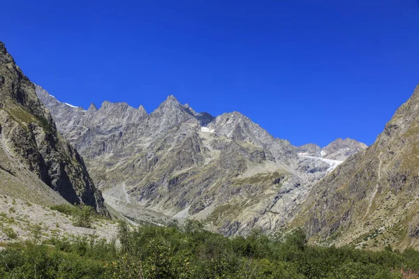 Beautiful View Alpine Peaks Glacier Blanc Ecrins Massif Southern French Stock Image