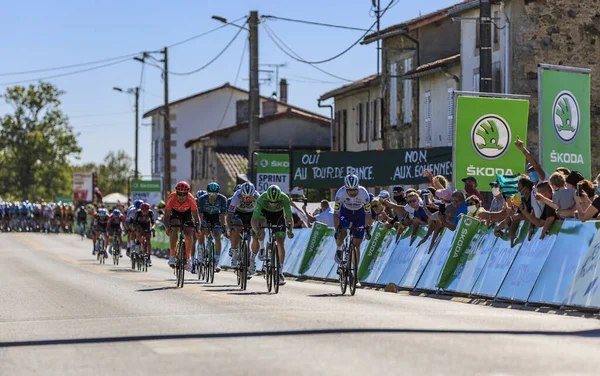 Les Grands Ajoncs France September 2020 Group Cyclists Morkov Bennett — Stock Photo, Image