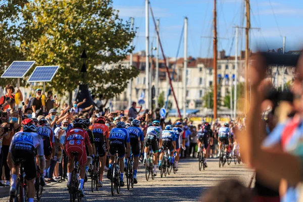 Rrochelle France September 2020 Rear View Peloton Ride Rochelle Stage — 스톡 사진
