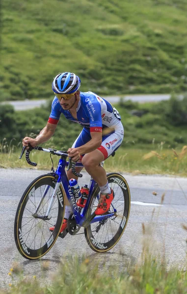 Col Iseran Frankrike Juli 2019 Den Italienska Cyklisten Niccolo Bonifazio — Stockfoto