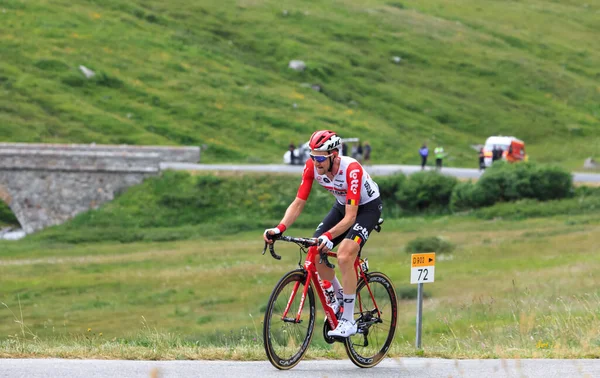 Col Iseran Francja Lipca 2019 Belgijski Kolarz Tim Wellens Drużyny — Zdjęcie stockowe