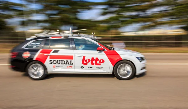 Mantes Jolie França Setembro 2020 Panning Imagem Carro Lotto Soudal — Fotografia de Stock