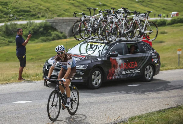 Col Iseran Francie Července 2019 Francouzský Cyklista Tony Gallopin Ag2R — Stock fotografie