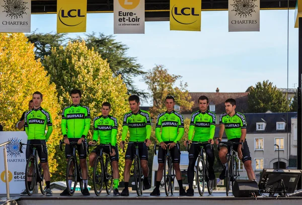 Chartres France October 2019 Team Euskadi Basque Country Murias Podium — Stock Photo, Image