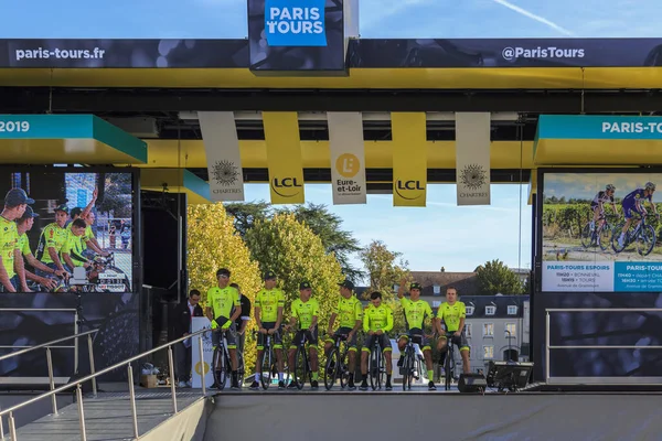 Chartres Francia Octubre 2019 Equipo Wallonie Bruxelles Está Podio Chartres — Foto de Stock