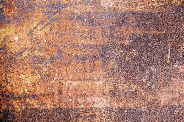 Natürliche Rostige Oberfläche Mit Alter Farbe Und Erosion Von Zeit — Stockfoto