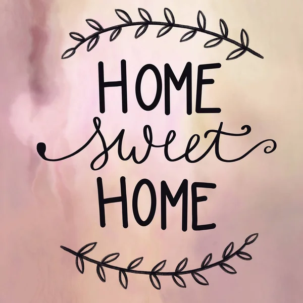 Een close-up van een Home Sweet Home logo — Stockfoto