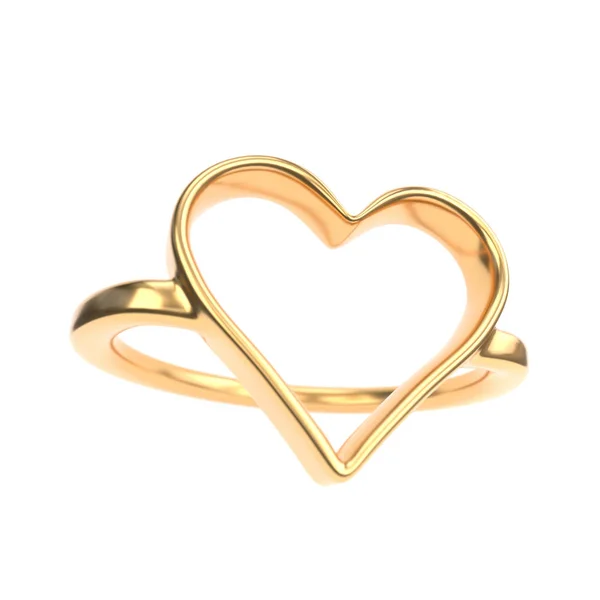 Render Wedding Golden Ring White Background Jpeg — Stock Photo, Image