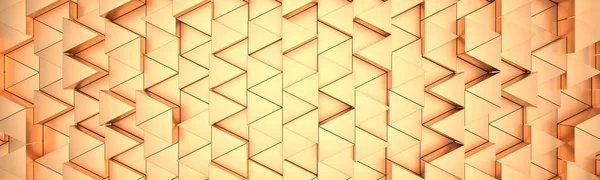 3d illustration abstract gold triangle background. Modern design 3d render