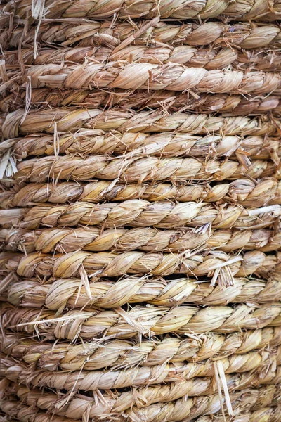 Corda di paglia arrotolata — Foto Stock