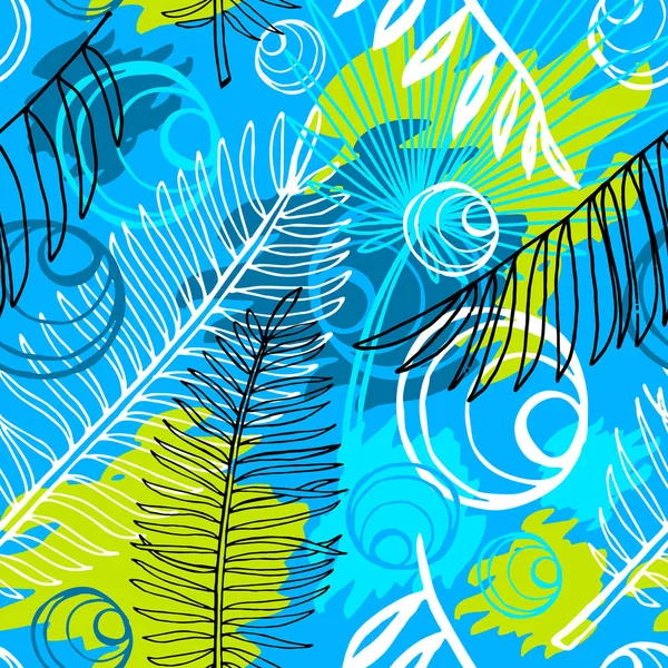 Padrão Sem Emenda Tropical Batik Exótico Étnico Abstrato Coroful Verão —  Vetores de Stock