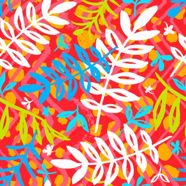 Etnik egzotik batik tropikal seamless modeli. Soyut coroful yaz saati dekorasyon