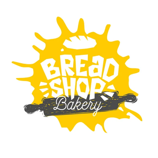 Bread shop, ,bakery, bakehouse home baking lettering logo label emblem design. — Stock Vector