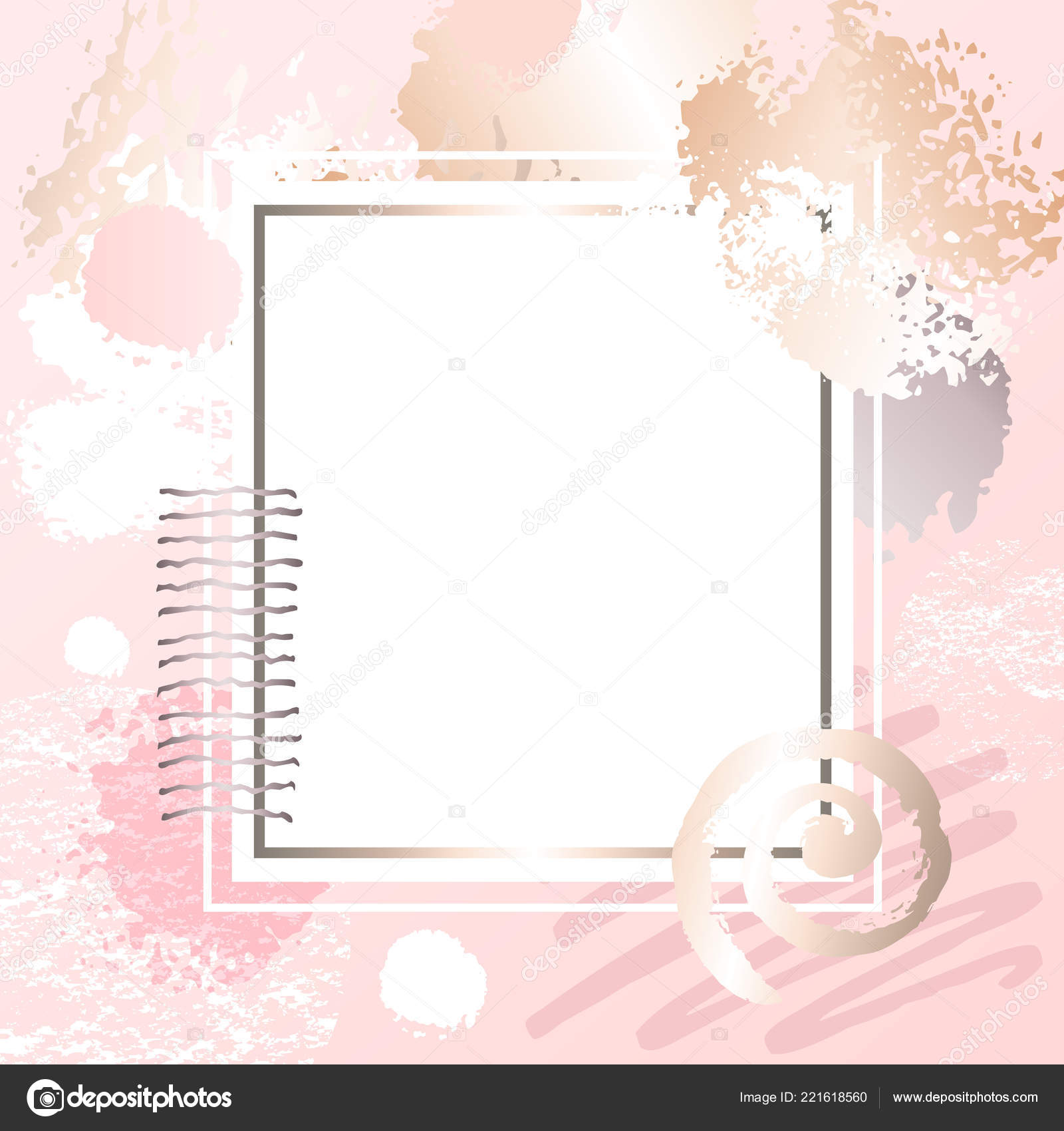 Golden Pink Art Frames Modern Card Design Brush Stroke Gold Golden Pink Art Frames Modern Card Design Brush Stroke Gold Premium Brochure